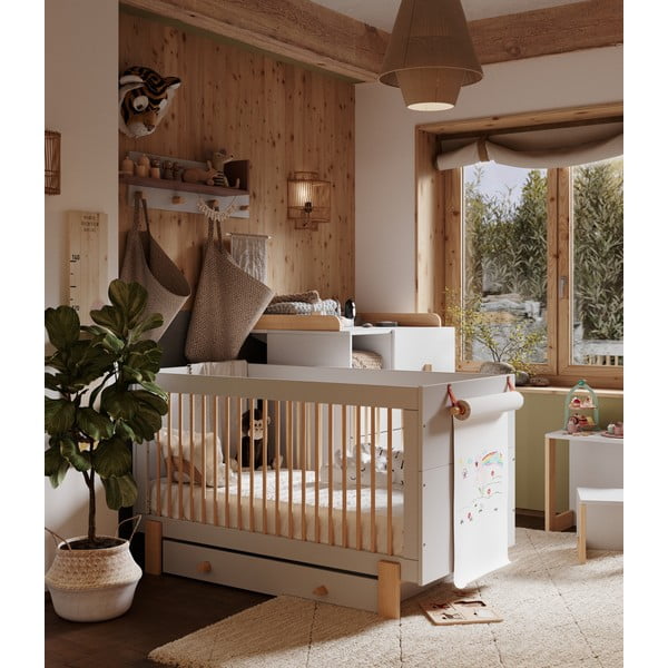 Světle šedá nízká dětská komoda 105x100 cm Cube - Pinio-image-1