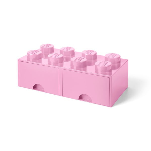 Světle růžový úložný box se dvěma šuplíky LEGO®-image-2