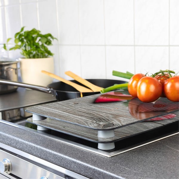 Sada 2 skleněných krytů na sporák Wenko Heart, 52 x 30 cm-image-1