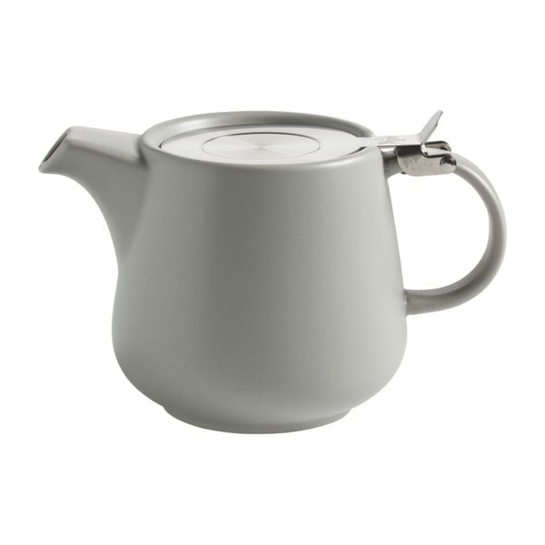 Světle šedá porcelánová čajová konvice se sítkem Maxwell & Williams Tint, 600 ml