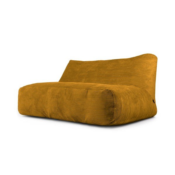 Manšestrový sedací vak v hořčicové barvě Sofa Tube 160 – SLOWDOWN