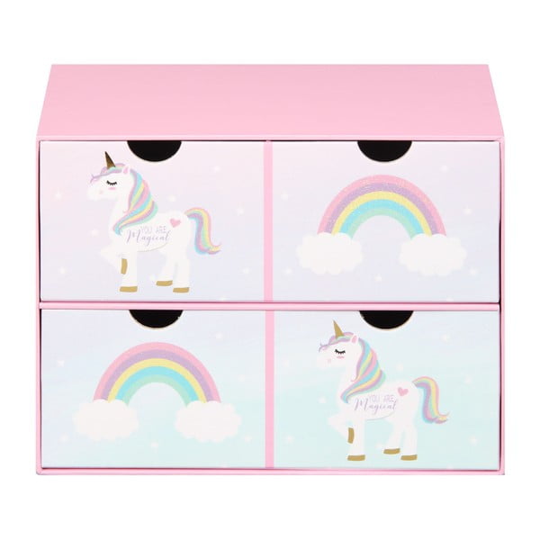 Úložný box se 2 šuplíky Just 4 Kids Unicorn Magic Keepsake Box