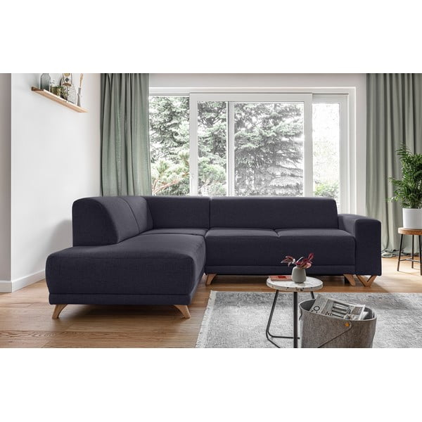 Antracitová rozkládací/s úložným prostorem rohová pohovka (levý roh/do L) Classy Sophie – Miuform-image-1