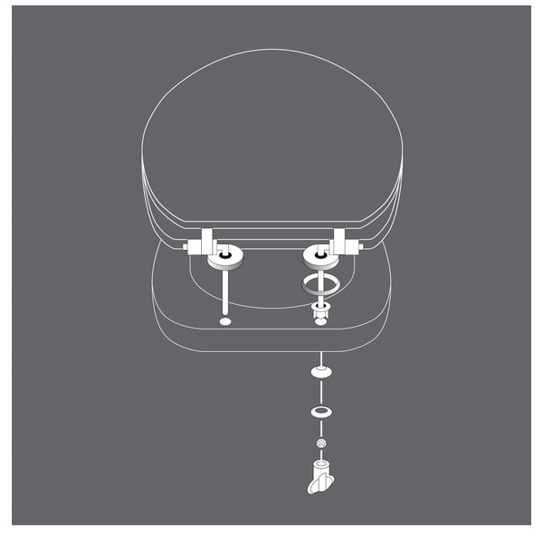 Záchodové prkénko 37,5 x 47 Jade – douceur d'intérieur-image-1