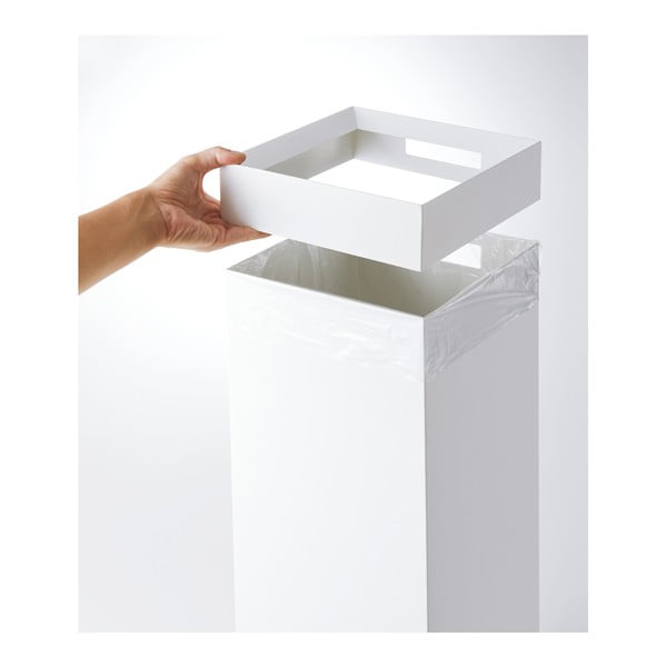 Bílý kovový odpadkový koš 27 l Tall – YAMAZAKI-image-4