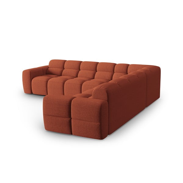 Rohová pohovka v cihlové barvě Lisa – Micadoni Home-image-3