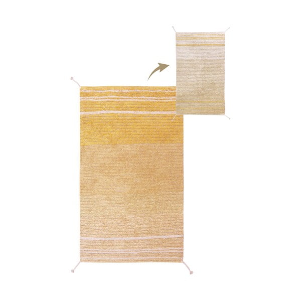 Okrově žlutý bavlněný koberec 80x140 cm Twin Amber – Lorena Canals