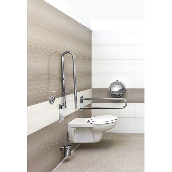 Nástěnné madlo do koupelny z nerezové oceli 62 cm Handicap – Sapho-image-1