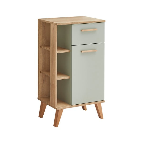 Zelená nízká koupelnová skříňka v dekoru dubu 51x90 cm Set 963 - Pelipal-image-2