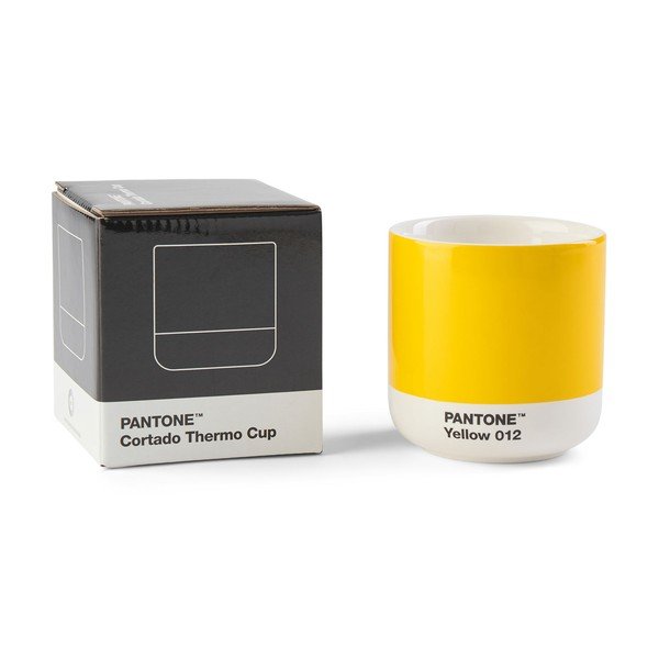Žlutý porcelánový šálek na cappuccino 175 ml Yellow 012 – Pantone