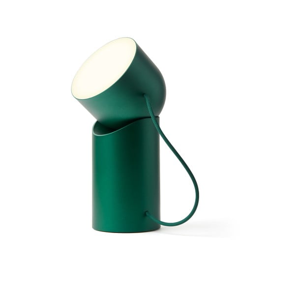 Tmavě zelená LED stolní lampa (výška 14 cm) Orbe – Lexon