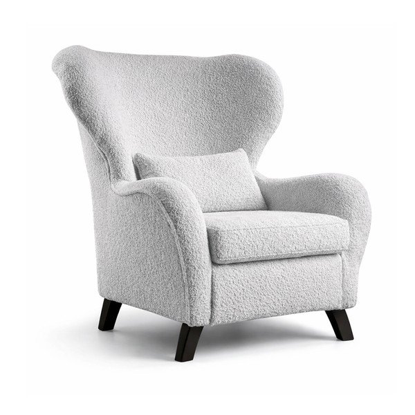 Šedé křeslo ušák Miuform Miuf