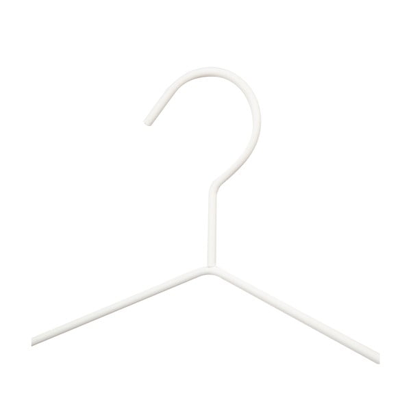 Sada 2 bílých ramínek na oblečení s dřevěným detailem Compactor Frosted-image-3