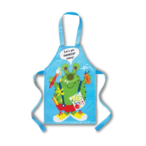Modrá bavlněná dětská zástěra Cooksmart ® Monster