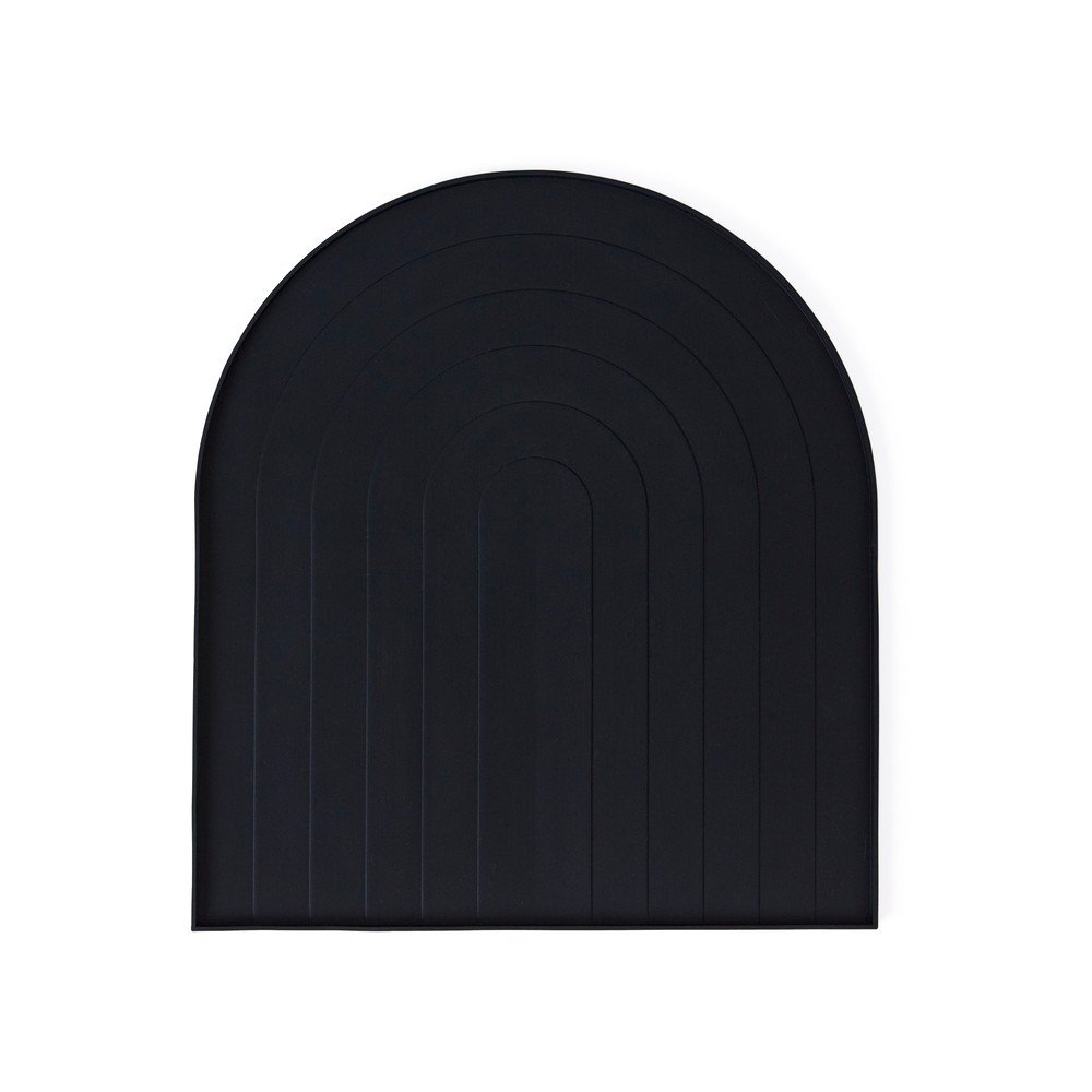 Černá silikonová odkapávací podložka na nádobí 40x36 cm – OYOY Living Design