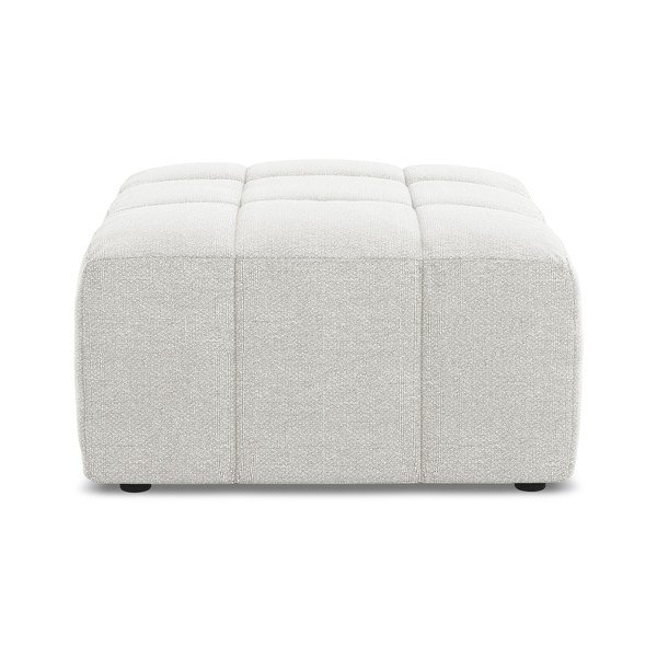 Bílá podnožka z textilie bouclé Aloha – Makamii