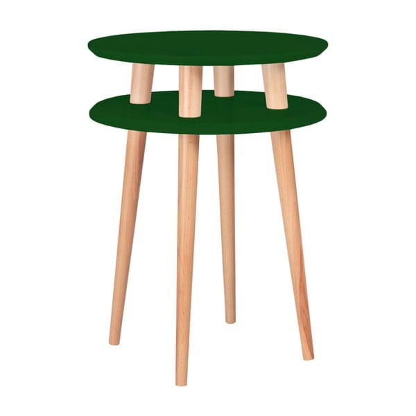 Tmavě zelený odkládací stolek Ragaba Ufo, ⌀ 45 cm