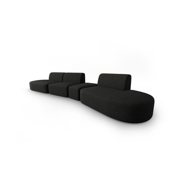 Černá pohovka 412 cm Shane – Micadoni Home-image-1