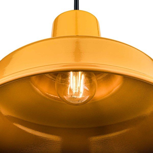 Okrově žluté kovové závěsné svítidlo ø 32 cm Pawn – Squid Lighting-image-3