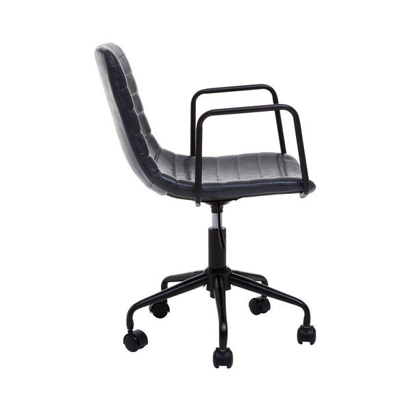 Tmavě šedá kancelářská židle z imitace kůže Forbes – Premier Housewares-image-4