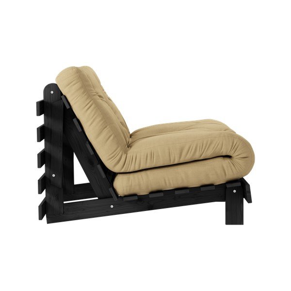 Křeslo v hořčicové barvě Roots Black Night – Karup Design-image-4