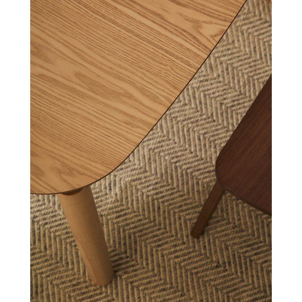 Jídelní stůl v dekoru jasanu 100x100 cm Indara – Kave Home-image-2