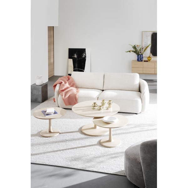 Kulatý konferenční stolek v dekoru dubu v přírodní barvě 60x60 cm Hobart – Rowico-image-2