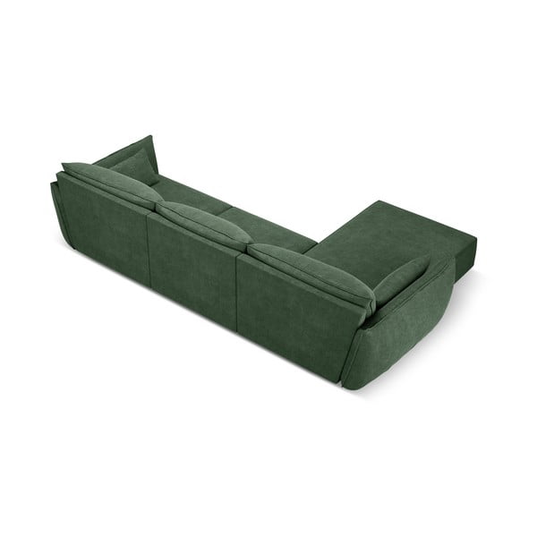 Tmavě zelená rohová pohovka (levý roh) Vanda – Mazzini Sofas-image-3