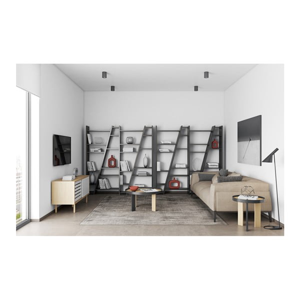 Černá knihovna 190x195 cm Delta - TemaHome-image-4