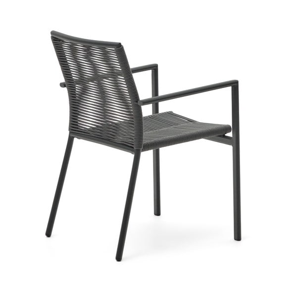 Tmavě šedá kovová zahradní židle Culip – Kave Home-image-4