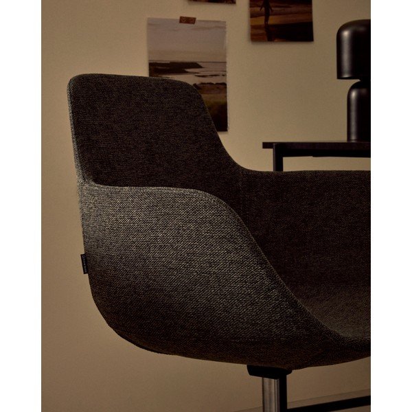 Tmavě šedá kancelářská židle Tissiana – Kave Home-image-3