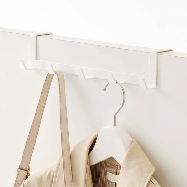 Bílý kovový věšák na dveře 30 cm Tower – YAMAZAKI-image-3