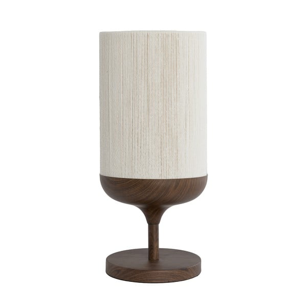 Tmavě hnědá stolní lampa s textilním stínidlem (výška 50 cm) Dania – Light & Living-image-2