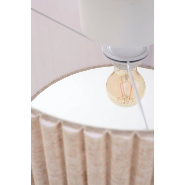 Béžové lněné stropní svítidlo ø 40 cm Alina – Jotex-image-3