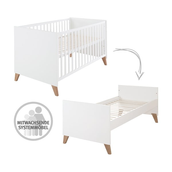 Postýlka v bílo-přírodní barvě 70x140 cm Ole – Roba-image-3