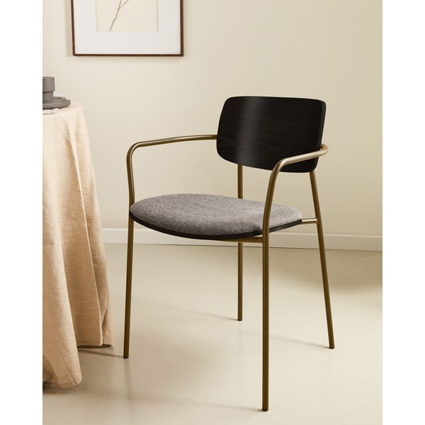 Šedo-hnědá jídelní židle Maureen – Kave Home-image-1