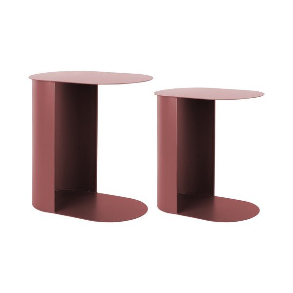 Kovové odkládací stolky v sadě 2 ks 30x45 cm Riqueza Oval – Leitmotiv