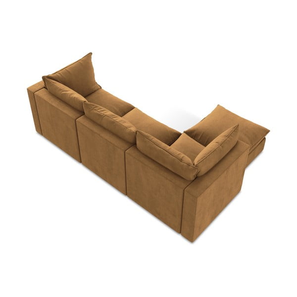 Rohová pohovka v terakotové barvě (levý roh/s lenoškou) Manao – Makamii-image-3