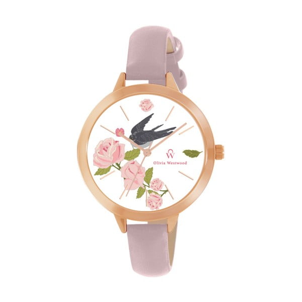 Dámské hodinky s řemínkem ve světle růžové barvě Olivia Westwood Haka