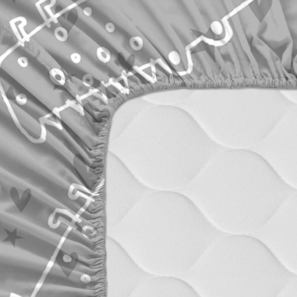 Dětské bavlněné prostěradlo Moshi Moshi Best Buddies, 90 x 200 cm-image-1