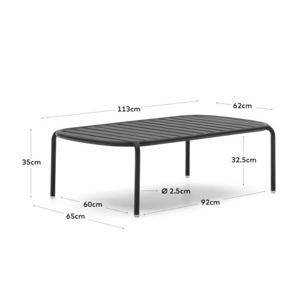 Zahradní odkládací stolek 65x113 cm Joncols – Kave Home-image-2