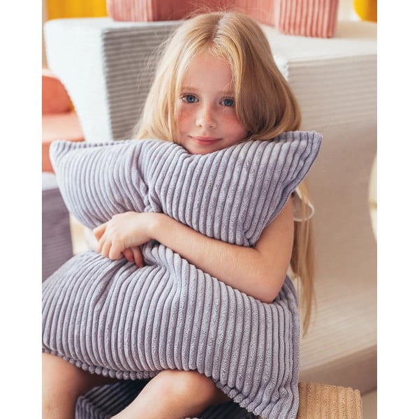 Modrý manšestrový dětský pohovkový polštář Block – Wigiwama-image-2