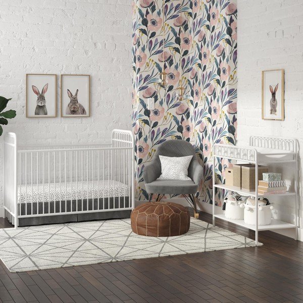 Bílá kovová postýlka 70x140 cm Monarch Hill – Støraa-image-1