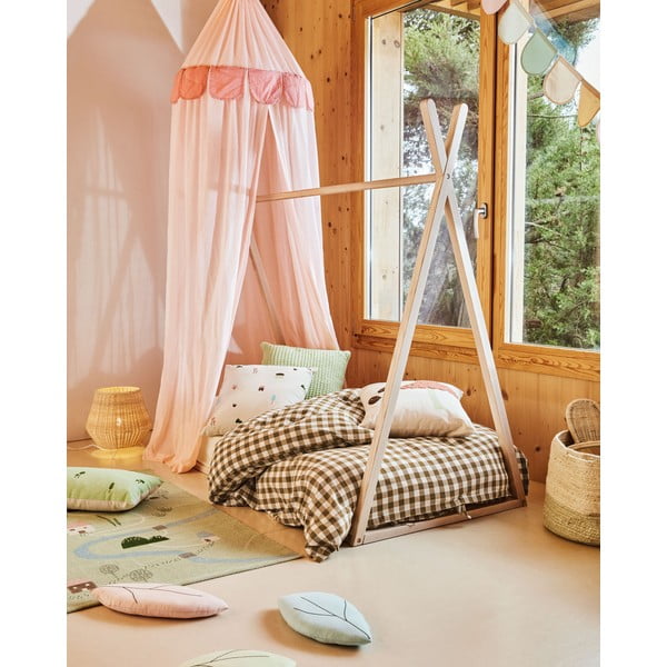 Domečková dětská postel z bukového dřeva s roštem 90x190 cm v přírodní barvě Maralis – Kave Home-image-2