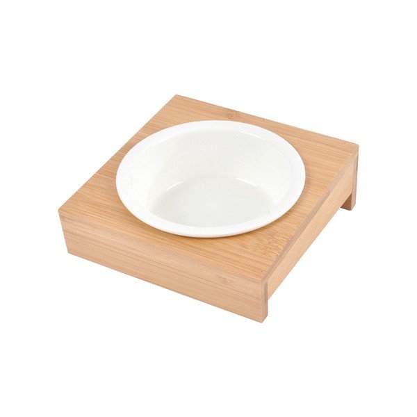 Bambusová miska s podstavcem pro psa ø 12 cm – Love Story