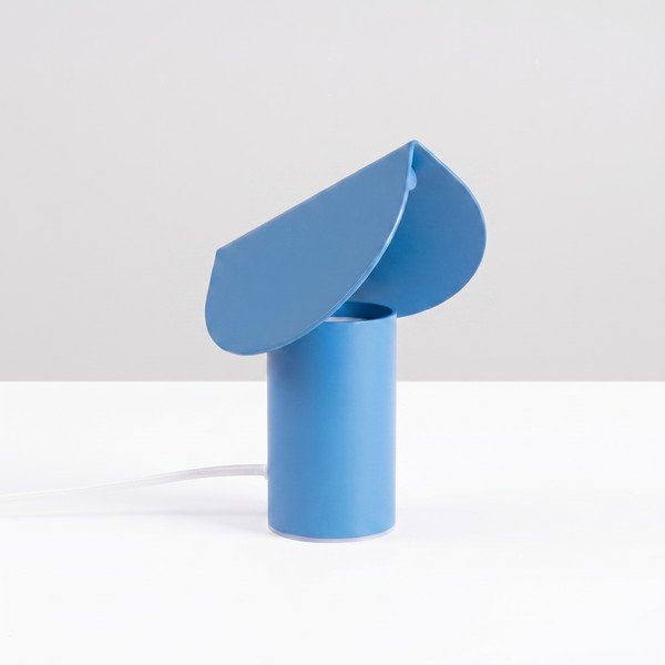 Světle modrá hliníková LED stolní lampa (výška 15 cm) BISCUIT – Thoro-image-4
