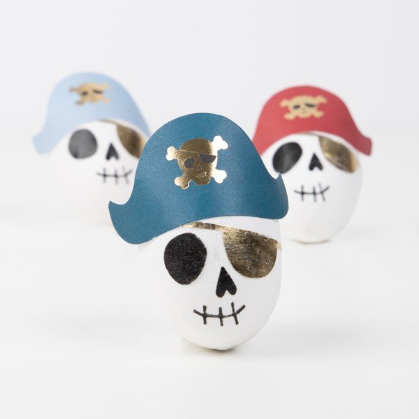 Párty doplňky v sadě 3 ks Pirate Skulls Surprise Balls – Meri Meri-image-4