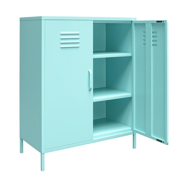 Světle modrá kovová skříňka 80x102 cm Cache - Novogratz-image-4