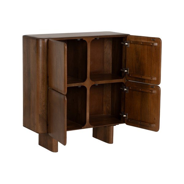 Hnědá skříňka z mangového dřeva 104x110x45 cm Nosy – Ixia-image-2