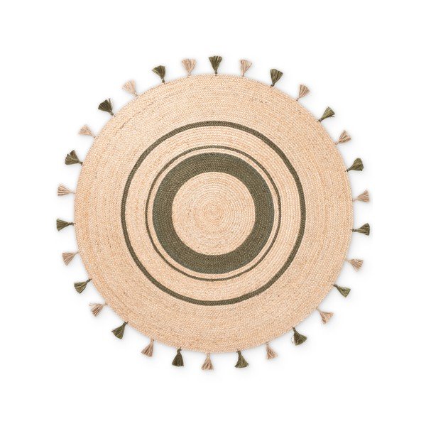 Ručně tkaný jutový kulatý koberec v přírodní barvě ø 150 cm Basil – Hanse Home